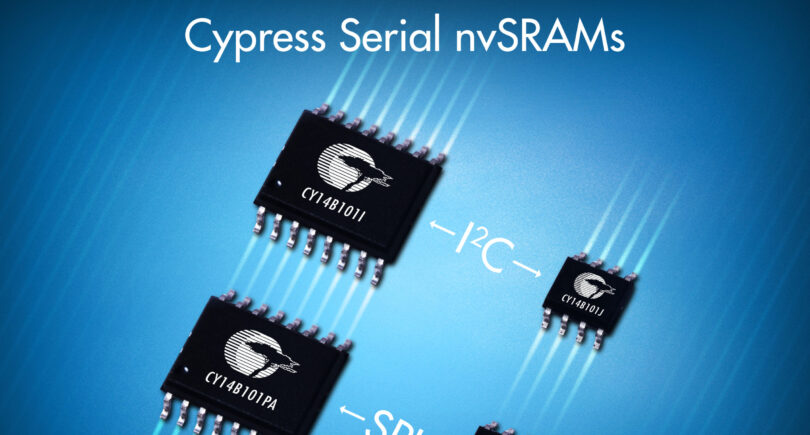 nvSRAMs with I2C and SPI interfaces