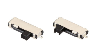 1.2mm profile slide switch with recoil self-return operation