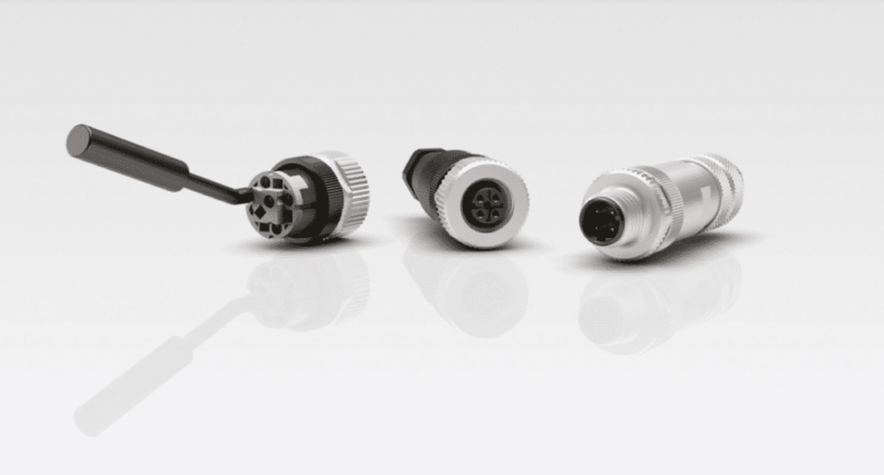 Field-wireable M12 connectors have cage clamp termination