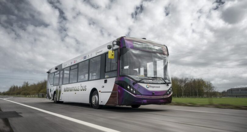 First full-sized autonomous bus trial on UK public roads