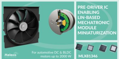 Smart LIN motor pre-driver assists high power mechatronic miniaturization