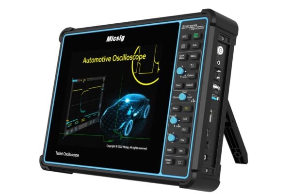 Battery-powered oscilloscope features automotive presets