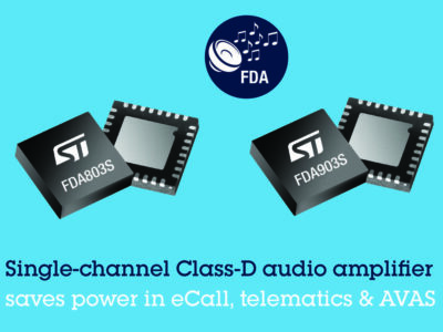 Automotive audio power amplifiers for eCall, telematics, and AVAS