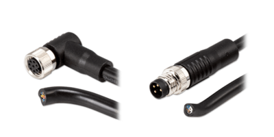 M8 connectors for circular cable assemblies
