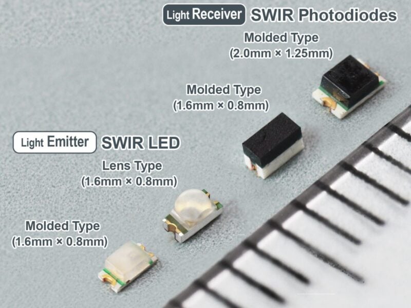 Smallest short wavelength IR devices for wearables