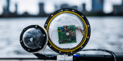 A battery-free, wireless underwater camera