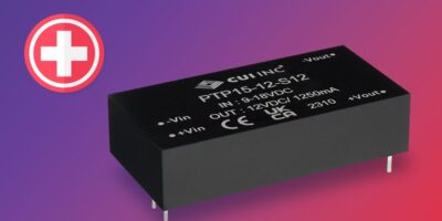 Medical 15W DC-DC converter has 2:1 input and extended temperature