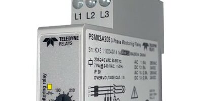 3-phase DIN rail monitoring relay for power distribution