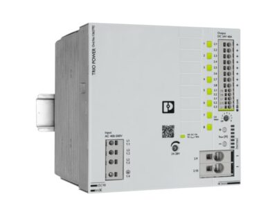 Power supply has integrated electronic circuit breaker