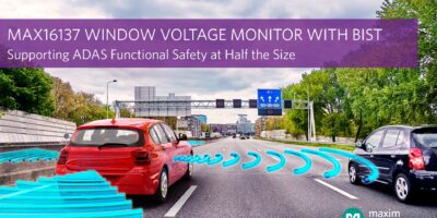 Voltage monitoring IC saves space, offers self-test feature