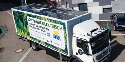 Solar power supports battery of 18-tonne truck