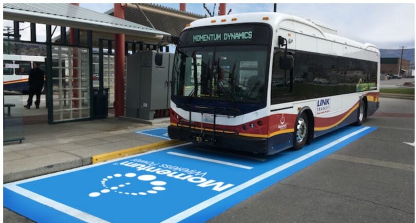 Momentum Dynamics demos 200 kW inductive charging for buses