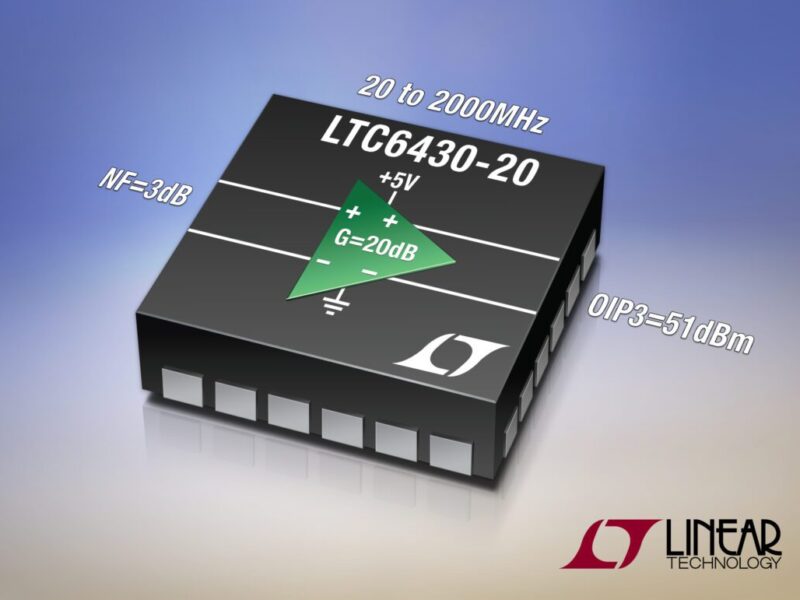 20-dB gain broadband differential amplifier with high linearity