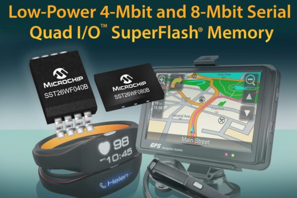 Serial Quad I/O SuperFlash memory in low-power 4-Mbit and 8-Mbit