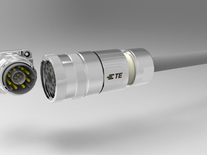 Circular hybrid connector delivers data and power to industrial systems