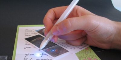 Pen with conductive silver ink writes electric circuits and interconnects