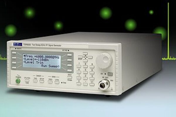RF signal generator sweeps from 10 MHz to 6 GHz