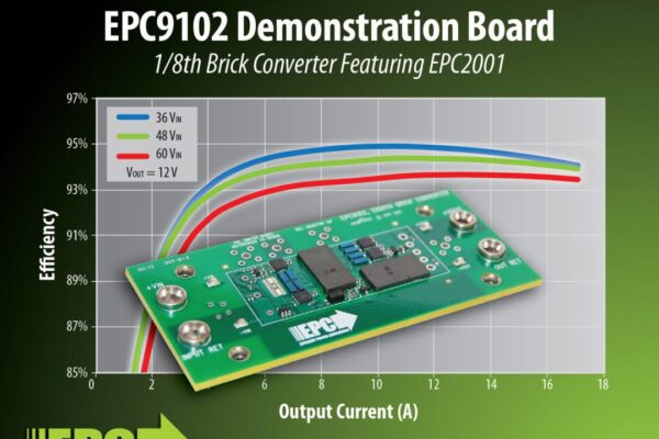 Eighth brick DC-DC power converter demonstration board features eGaN FETs