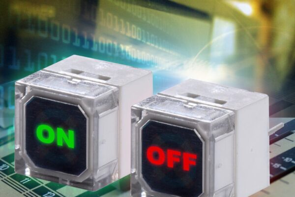 LED illuminated pushbutton switches can display two different messages