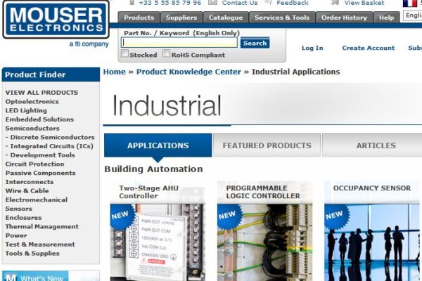 Mouser launches industrial application training site