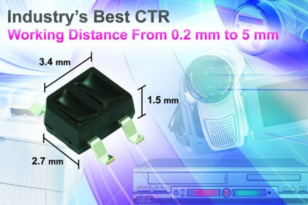 940nm reflective optical sensor offers 0.2 to 5mm detection range