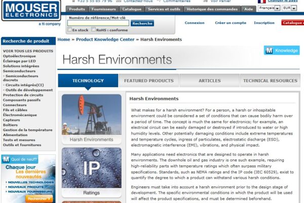 Mouser launches harsh environments technology site