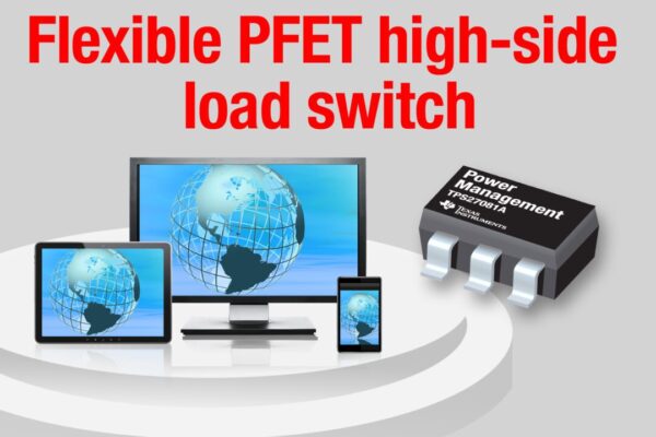 PFET high-side load switch with level shift and slew-rate control offers flexibility benefits