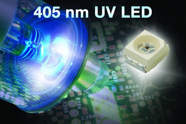 Ultraviolet LED in PLCC-2 package for curing applications