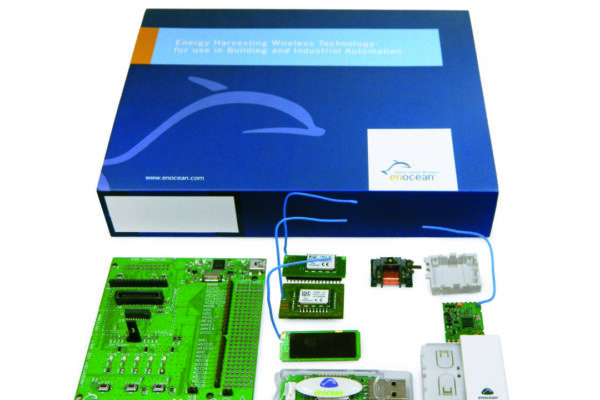 Complete energy harvesting developer kit set offers fast integration and configuration of batteryless wireless technology