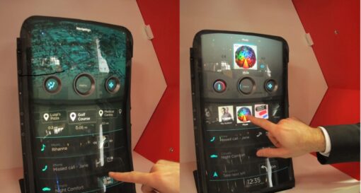 Interactive infotainment display concept fits any shape