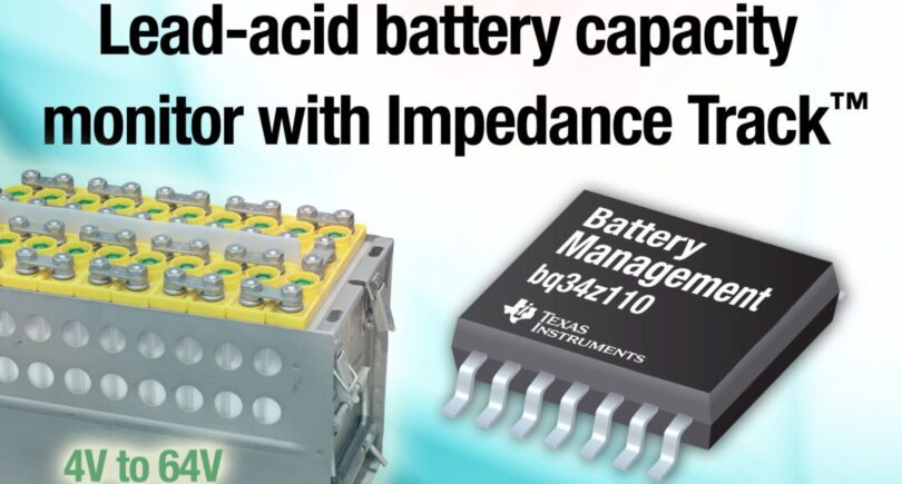 TI claims breakthrough battery monitoring technology for lead-acid batteries