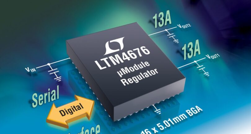 Dual 13A voltage regulator offers digital interface for remote monitoring and power control