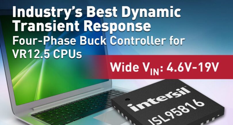 Four-phase buck controller for VR12.5 CPUs claims best dynamic transient response