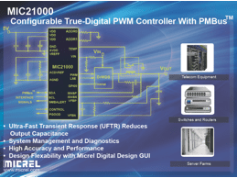 Digital PWM controller for high-current, non-isolated DC-DC power supplies
