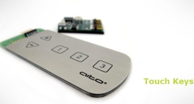 Piezo panel touch button controller operates standalone