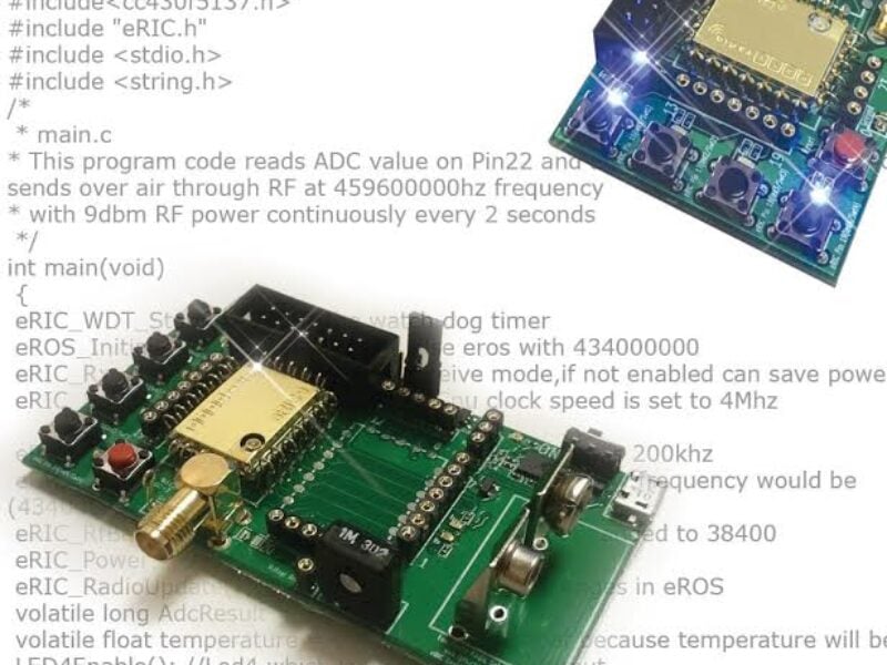 Integrated wireless controller takes user application on-board