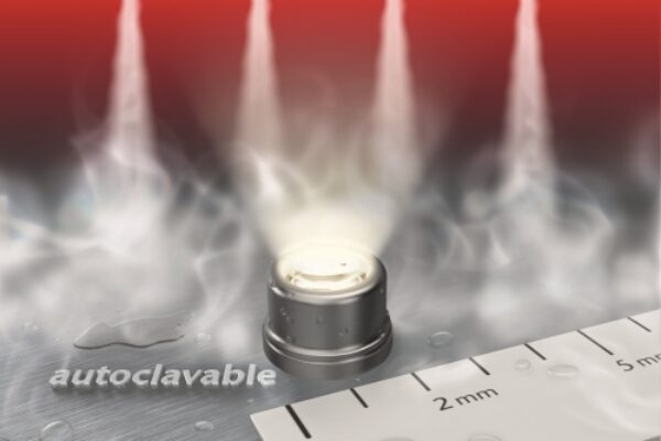 Hermetic mini LED is autoclavable for medical applications