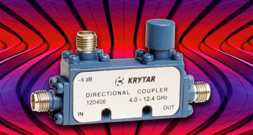 Compact directional coupler with 6 dB coupling over 4.0 to 12.4 GHz