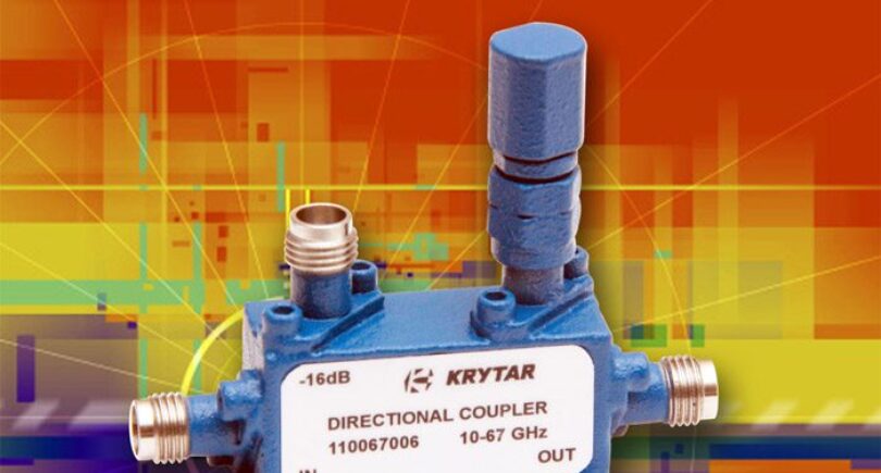Broadband directional coupler with 6 dB coupling over 10 to 67 GHz