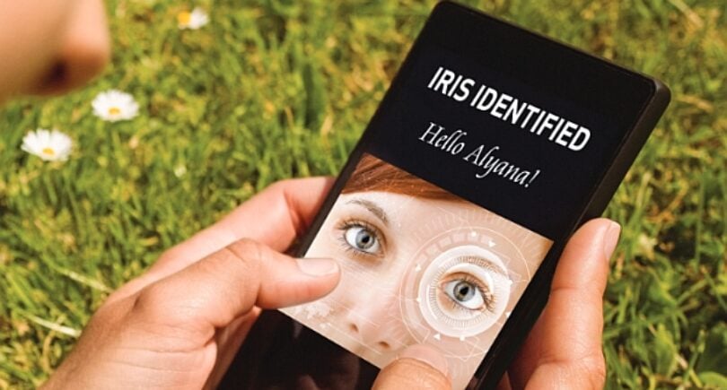 Iris-recognition sensor brings biometric security to mobile devices