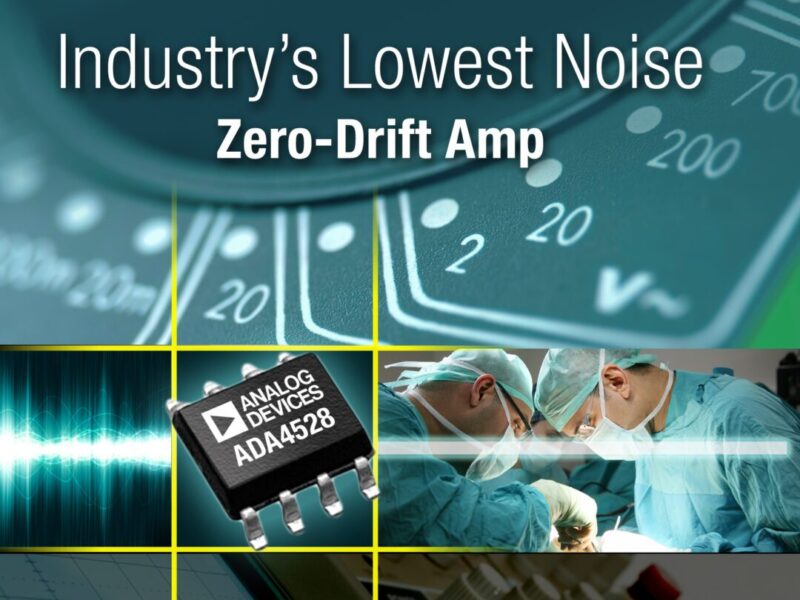 Zero-drift amplifier from Analog Devices claims industry’s lowest voltage noise