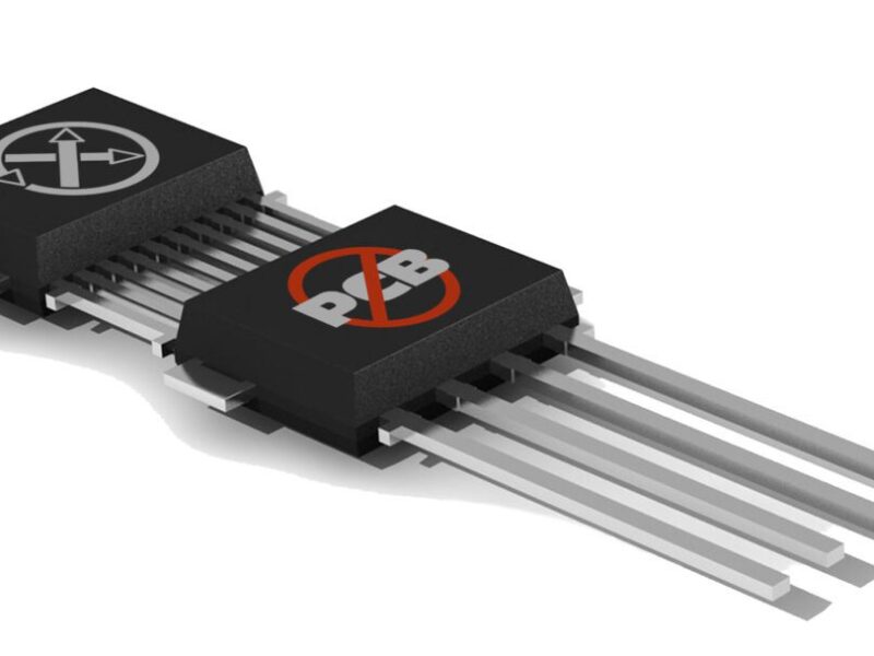 Magnetic sensor has discrete protection components incorporated into package