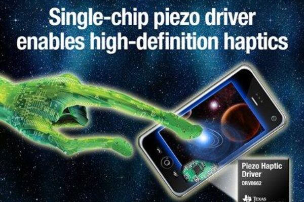 Piezo haptic driver enables quick, flexible tactile feedback in consumer and industrial applications