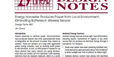 Energy Harvester Produces Power from Local Environment, Eliminating Batteries in Wireless Sensors