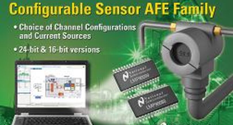National Semiconductor expands sensor AFE family with seven 24-bit and 16-bit pin-compatible ICs