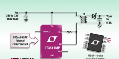 No-opto 100-V isolated monolithic flyback regulator offer high reliability benefits