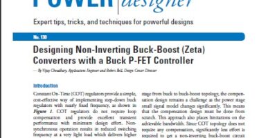 Designing Non-Inverting Buck-Boost (Zeta) Converters with a Buck P-FET Controller