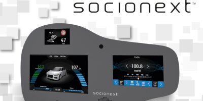 Low cost dashboard combines three displays, with Socionext silicon