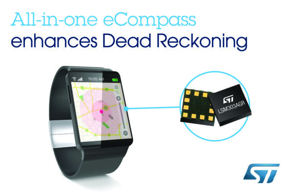 E-compass chip for precision dead-reckoning navigation