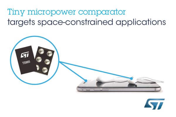 Micropower rail-to-rail comparator packaged into under 1mm²